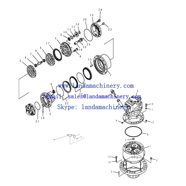 1976年購入TORIO  SYSTEM  components ZX70 Excavator Travel Motor - Reliable Final Drive 9224123